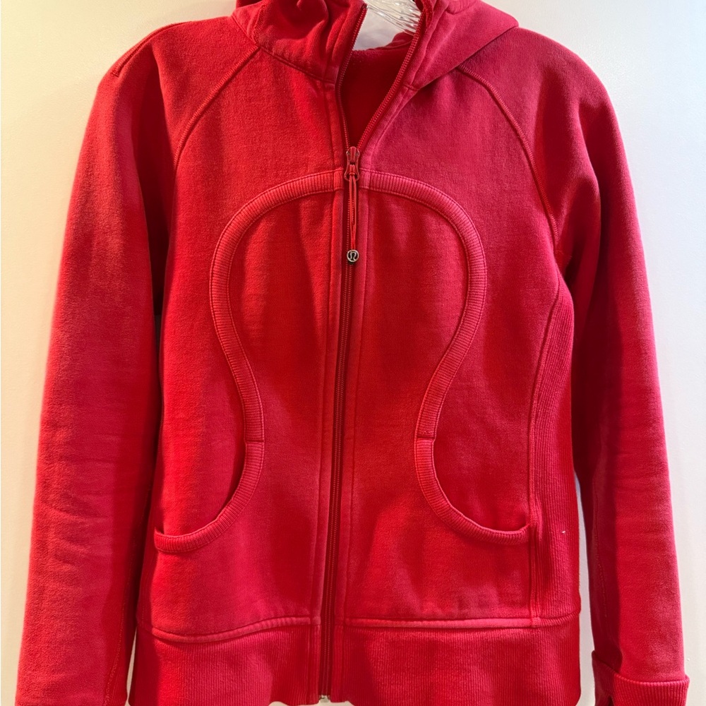 Lululemon Athletica scuba Red Hoodie